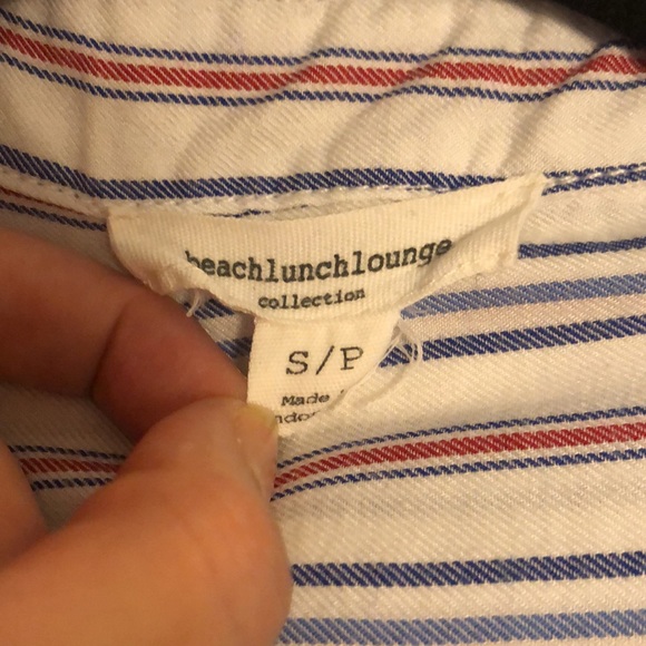 Red and blue pinstripe button up - Picture 2 of 2